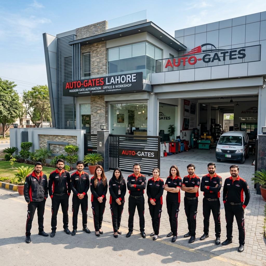 Black Bear team in branded uniforms standing in front of their office in Shenzhen